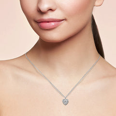 DIAMOND CLOSEOUT! .25ct G SI 14K White Gold Diamond Heart Pendant Necklace