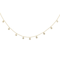 DIAMOND CLOSEOUT! .27ct G SI 14K Yellow Gold Diamond Bead Style Chain Dia by The Yard Pendant Necklace