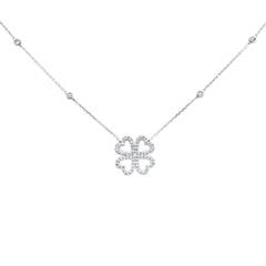 DIAMOND CLOSEOUT! .34ct G SI 14K White Gold Diamond Heart Pendant Necklace