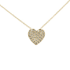 DIAMOND CLOSEOUT! .15ct G SI 10K Yellow Gold Diamond Heart Pendant Necklace