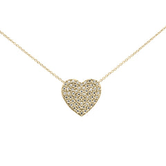 DIAMOND CLOSEOUT! .26ct G SI 10K Yellow Gold Diamond Heart Pendant Necklace