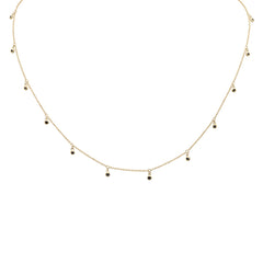 DIAMOND CLOSEOUT!  .33ct G SI 14K Yellow Gold Blue Sapphire Gemstone Dangling Pendant Necklace 18" Long