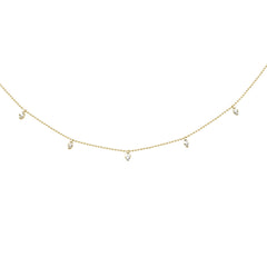 SPECIAL! .24ct G SI 14K Yellow Gold Diamond Bead Style Drop Pendant Necklace