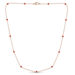 GEMSTONE CLOSEOUT!  .55ct G SI 14K Rose Gold Natural Ruby Gemstone by the yard Pendant Necklace