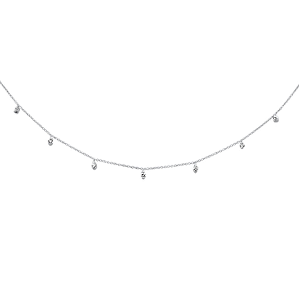 SPECIAL! .34ct G SI 14K White Gold Diamond Dia By the Yard Pendant Necklace
