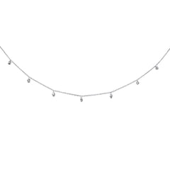 SPECIAL! .34ct G SI 14K White Gold Diamond Dia By the Yard Pendant Necklace