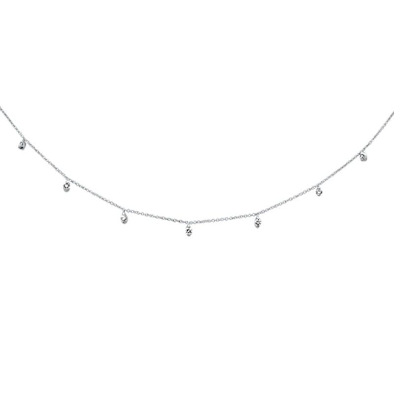 SPECIAL! .34ct G SI 14K White Gold Diamond Dia By the Yard Pendant Necklace