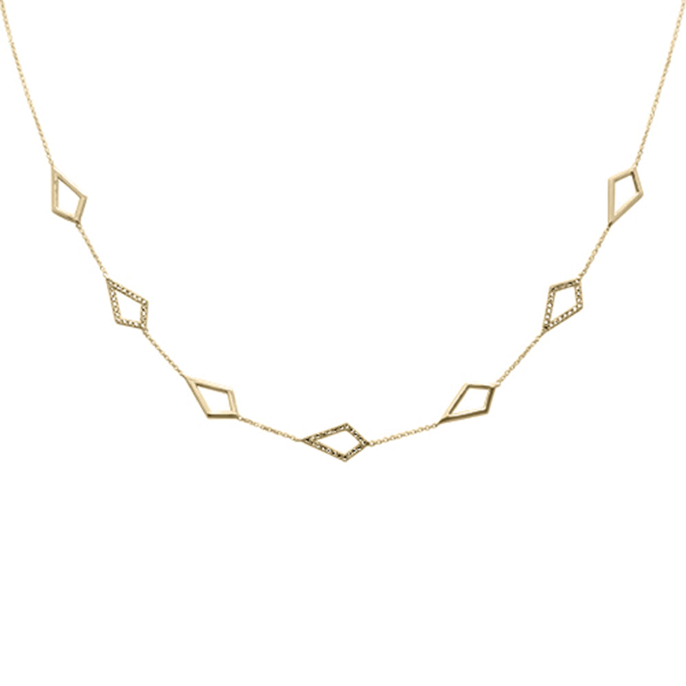DIAMOND CLOSEOUT! .40ct G SI 14K Yellow Gold Diamond Geometric Pendant Necklace