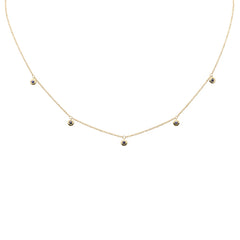 DIAMOND CLOSEOUT!  .33ct G SI 14K Yellow Gold Blue Sapphire Gemstone Dangling Pendant Necklace 18" Long