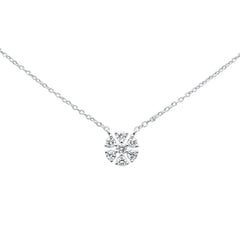 DIAMOND CLOSEOUT! .21ct G SI 14K White Gold Diamond Snowflake Flower Pendant Necklace 16-18"
