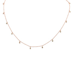 SPECIAL!.25ct G SI 14K Rose Gold Emerald Gemstones Pendant Necklace 18" Long