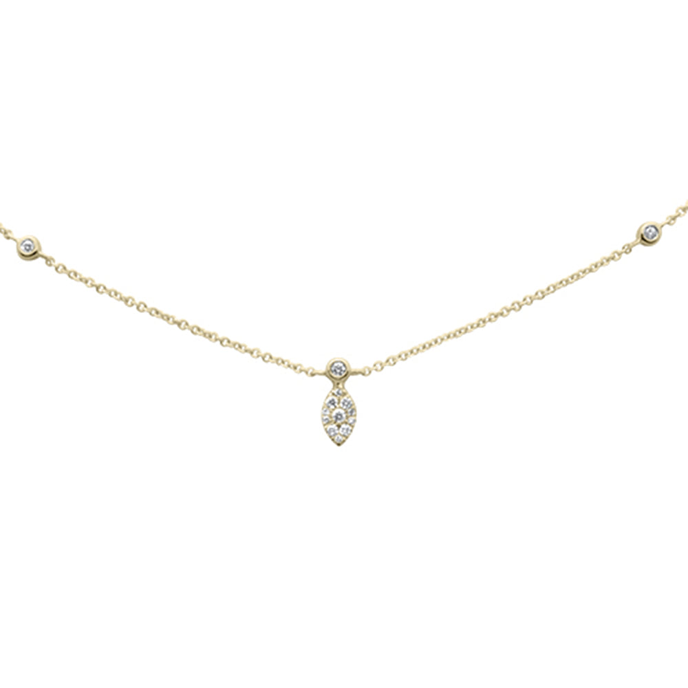 DIAMOND CLOSEOUT! .16ct G SI 14K Yellow Gold Diamond By The Yard Chain 18"