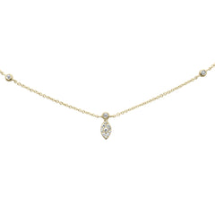 DIAMOND CLOSEOUT! .16ct G SI 14K Yellow Gold Diamond By The Yard Chain 18"