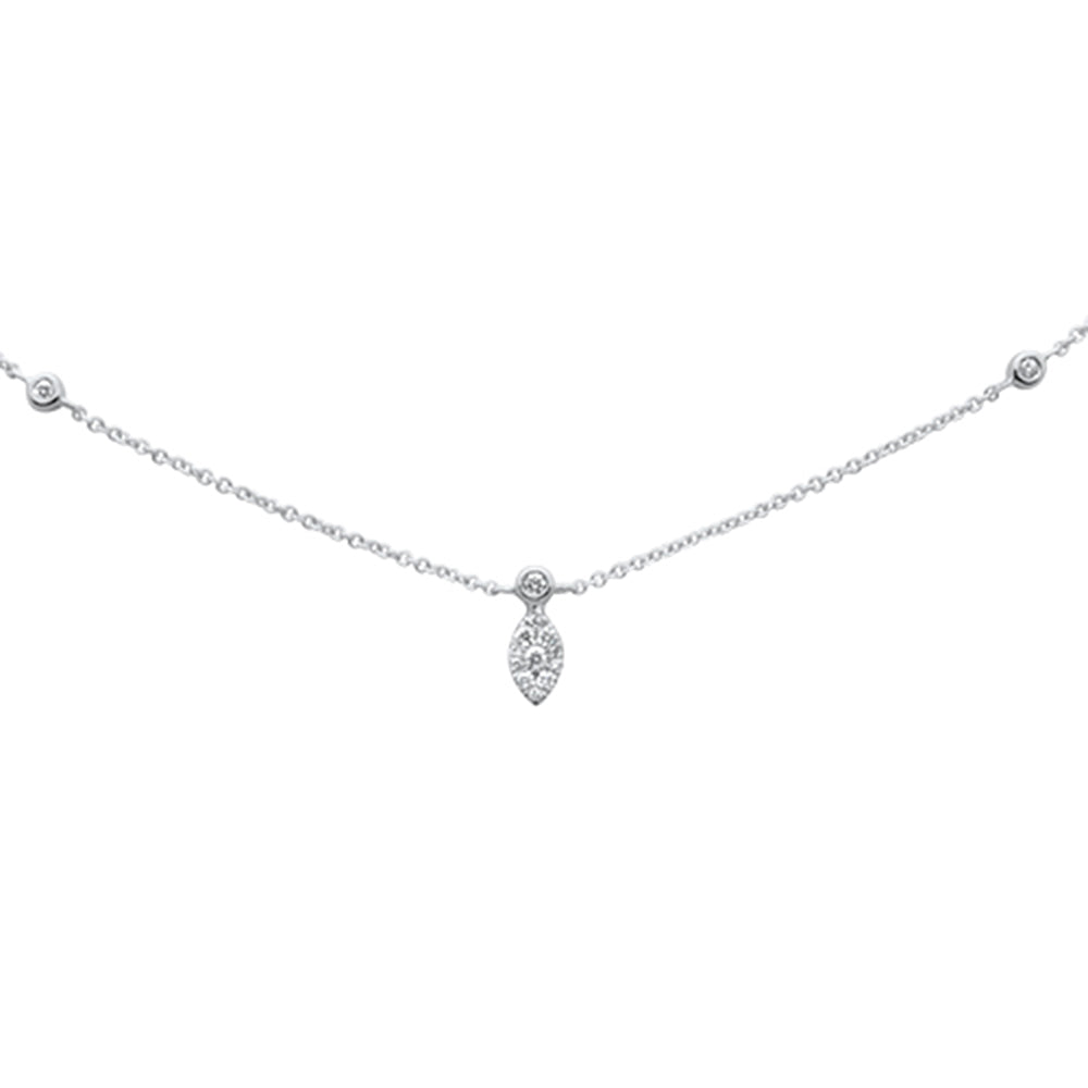 DIAMOND CLOSEOUT! .16ct G SI 14K White Gold Diamond Diamond By The Yard Chain 18"