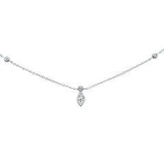 DIAMOND CLOSEOUT! .16ct G SI 14K White Gold Diamond Diamond By The Yard Chain 18"