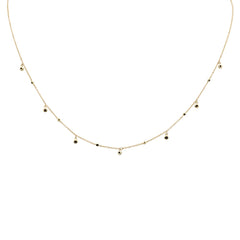 SPECIAL! .17ct G SI 14K Yellow Gold Blue Sapphire Gemstone Dangling Pendant Necklace 18" Long