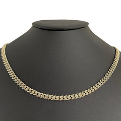 SPECIAL!5mm 1.64ct G SI 14k Yellow Gold Diamond Round Cuban Necklace 20"