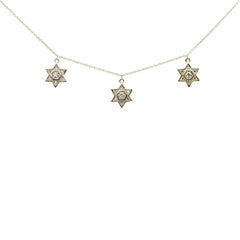 DIAMOND CLOSEOUT! .21ct G SI 14K Yellow Gold Diamond Star of David Pendant Necklace 16+2" Ext