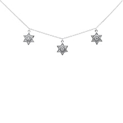 DIAMOND CLOSEOUT!  .20ct G SI 14K White Gold Diamond Star of David Pendant Necklace 16+2" Ext
