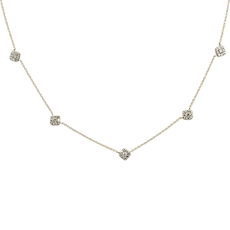 DIAMOND CLOSEOUT!  .49ct G SI 14K Yellow Gold Diamond Square Shaped Pendant Necklace 16+2" Ext
