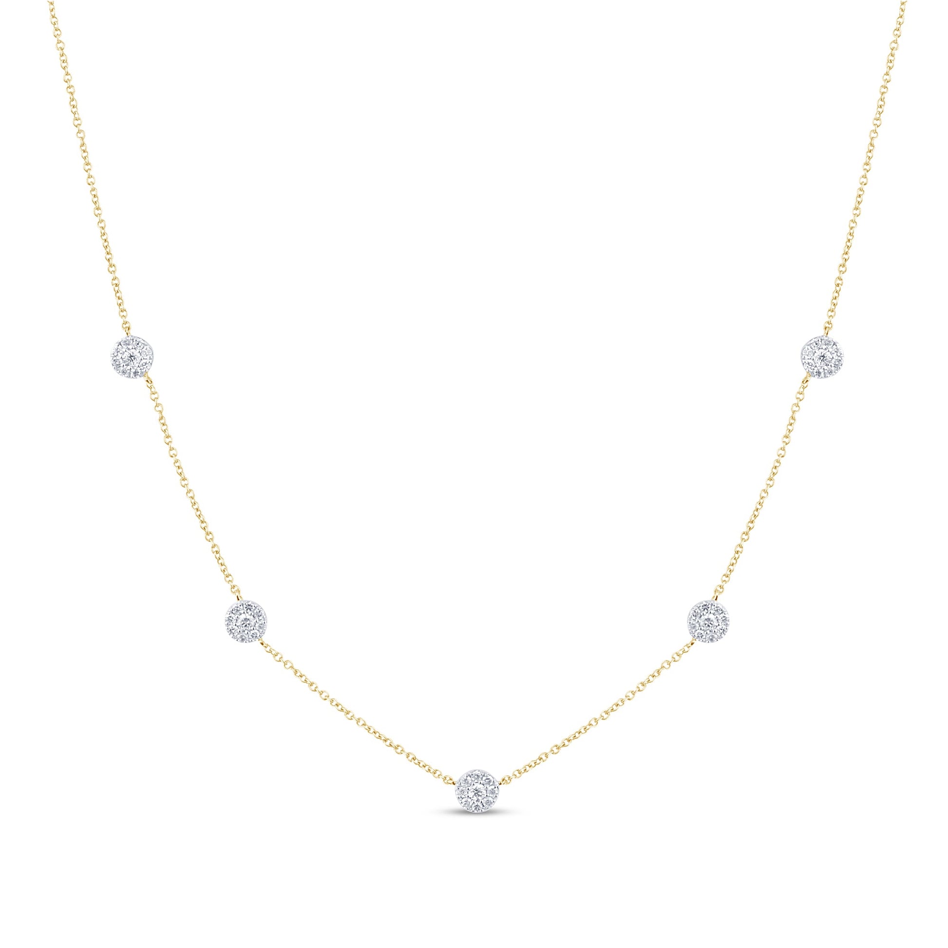 SPECIAL!.43ct G SI 14K Yellow Gold Diamond Round Shaped Pendant Necklace 16+2"