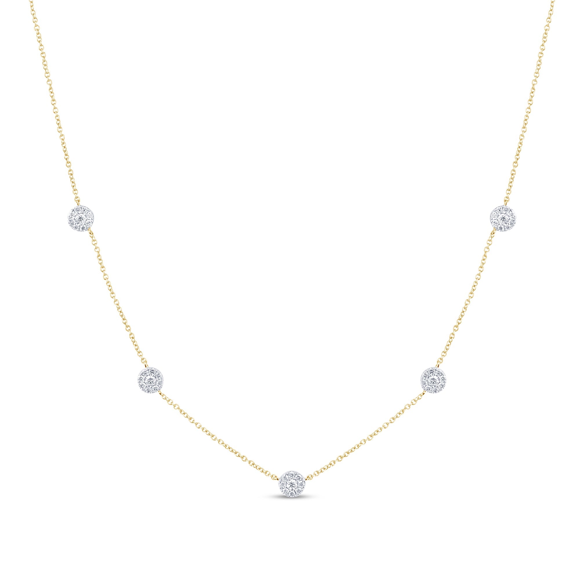 SPECIAL!.43ct G SI 14K Yellow Gold Diamond Round Shaped Pendant Necklace 16+2"