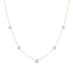 SPECIAL!.43ct G SI 14K Yellow Gold Diamond Round Shaped Pendant Necklace 16+2"