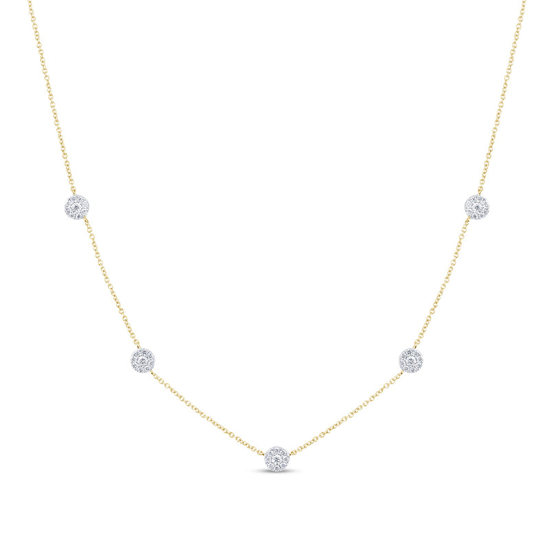 SPECIAL!.43ct G SI 14K Yellow Gold Diamond Round Shaped Pendant Necklace 16+2"