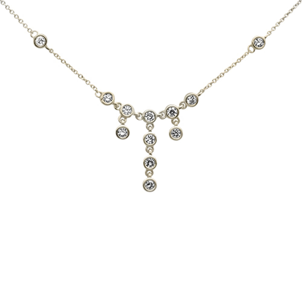 SPECIAL! .52ct G SI 14K Yellow Gold Round Diamond Drop Dangle Pendant Necklace 16+2"