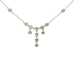 SPECIAL! .52ct G SI 14K Yellow Gold Round Diamond Drop Dangle Pendant Necklace 16+2"