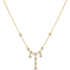 SPECIAL! .52ct G SI 14K Yellow Gold Round Diamond Drop Dangle Pendant Necklace 16+2"