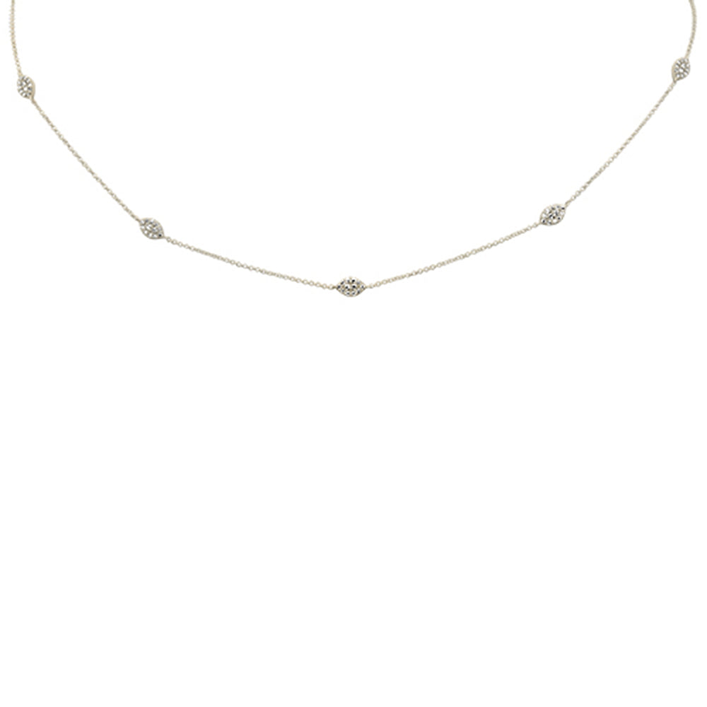 SPECIAL!.33ct G SI 14K Yellow Gold Diamond Marquee Shaped Pendant Necklace 16+2" Ext.
