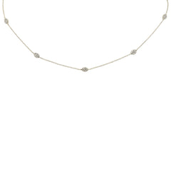 SPECIAL!.33ct G SI 14K Yellow Gold Diamond Marquee Shaped Pendant Necklace 16+2" Ext.