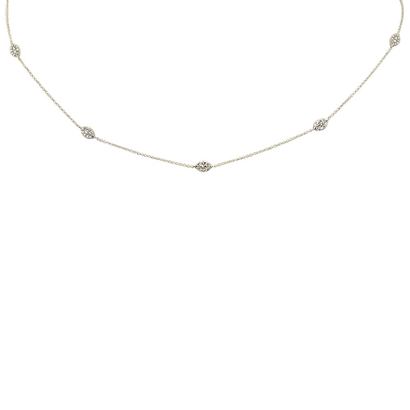 SPECIAL!.33ct G SI 14K Yellow Gold Diamond Marquee Shaped Pendant Necklace 16+2" Ext.
