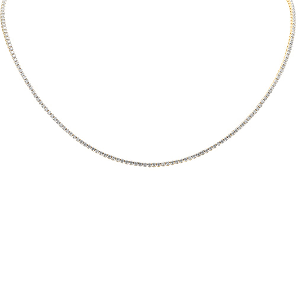SPECIAL! 5.57ct G SI 14K Yellow Gold Adjustable Tennis Necklace 14"+2" Long
