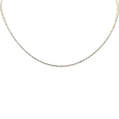 SPECIAL! 3.12ct G SI 14K Yellow Gold Adjustable Tennis Necklace 14"+2" Long