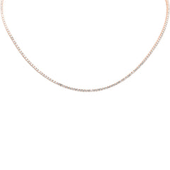 SPECIAL! 3.10ct G SI 14K Rose Gold Adjustable Tennis Necklace 14"+2" Long