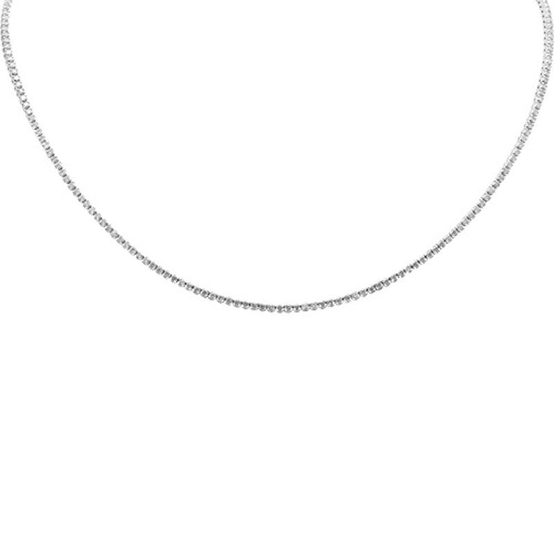 SPECIAL! 4.07ct G SI 14K White Gold Adjustable Tennis Necklace 16"+2" Long