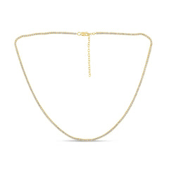 SPECIAL! 3.01ct G SI 14K Yellow Gold Adjustable Tennis Necklace 14"+2" Long