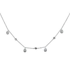 SPECIAL! .26ct G SI 14K White Gold Diamond Pear Shaped Drop Pendant Necklace 16" + 2" Long