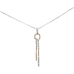 SPECIAL! .20ct G SI 14K Yellow Gold Diamond Drop Pendant Necklace 18" Long