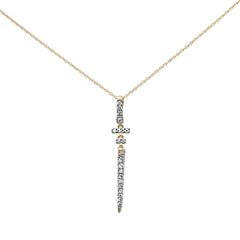 SPECIAL! .22ct G SI 14K Yellow Gold Diamond Drop Pendant Necklace 18" Long
