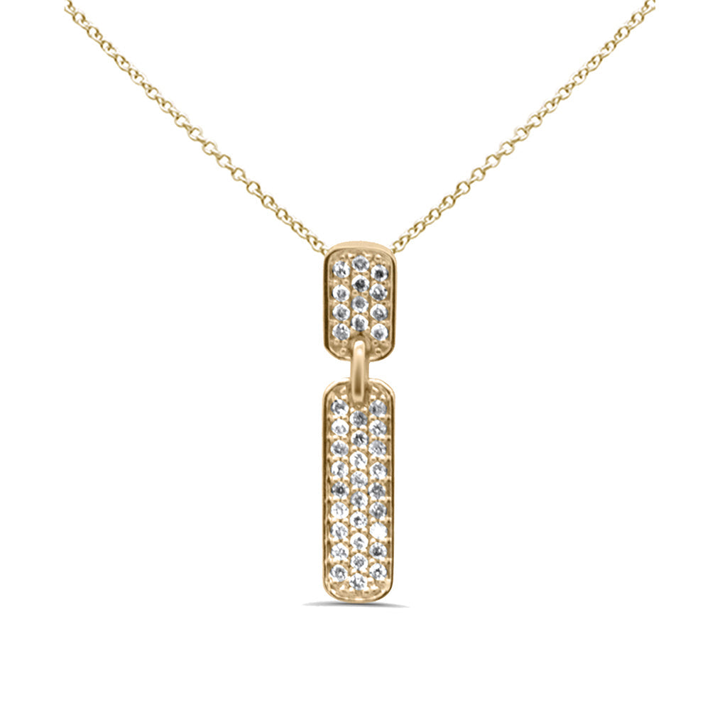 SPECIAL! .23ct G SI 14K Yellow Gold Diamond Drop Pendant Necklace 18" Long
