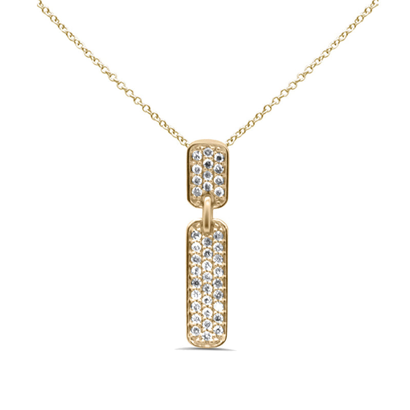 SPECIAL! .23ct G SI 14K Yellow Gold Diamond Drop Pendant Necklace 18" Long