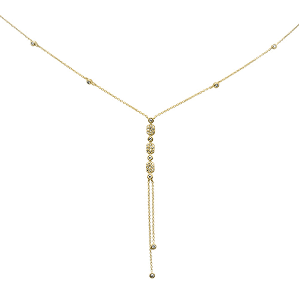 SPECIAL! .25ct G SI 14K Yellow Gold Diamond Drop Pendant Necklace 16" Long