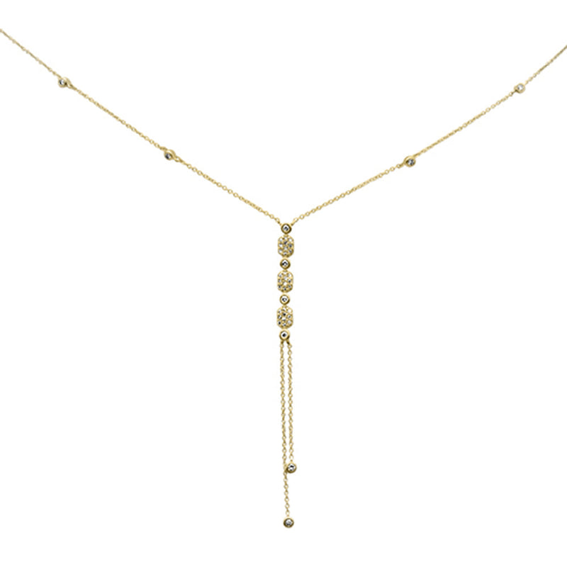 SPECIAL! .25ct G SI 14K Yellow Gold Diamond Drop Pendant Necklace 16" Long