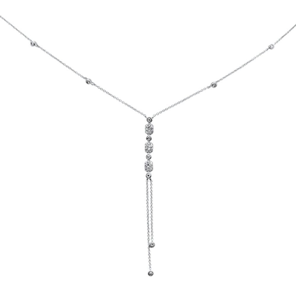 SPECIAL! .25ct G SI 14K White Gold Diamond Drop Pendant Necklace 16" Long