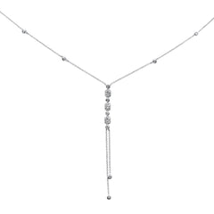 SPECIAL! .25ct G SI 14K White Gold Diamond Drop Pendant Necklace 16" Long
