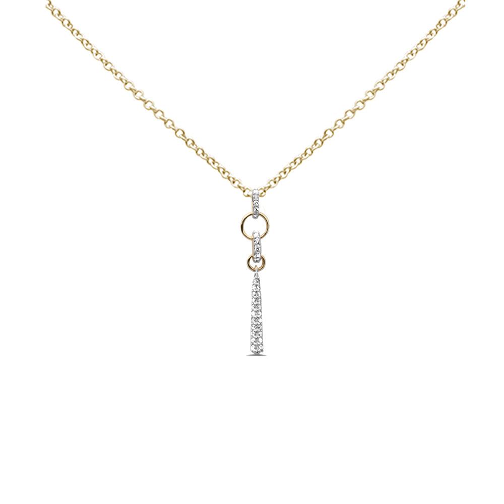 SPECIAL! .21ct G SI 14K Yellow Gold Diamond Drop Pendant Necklace 18" Long