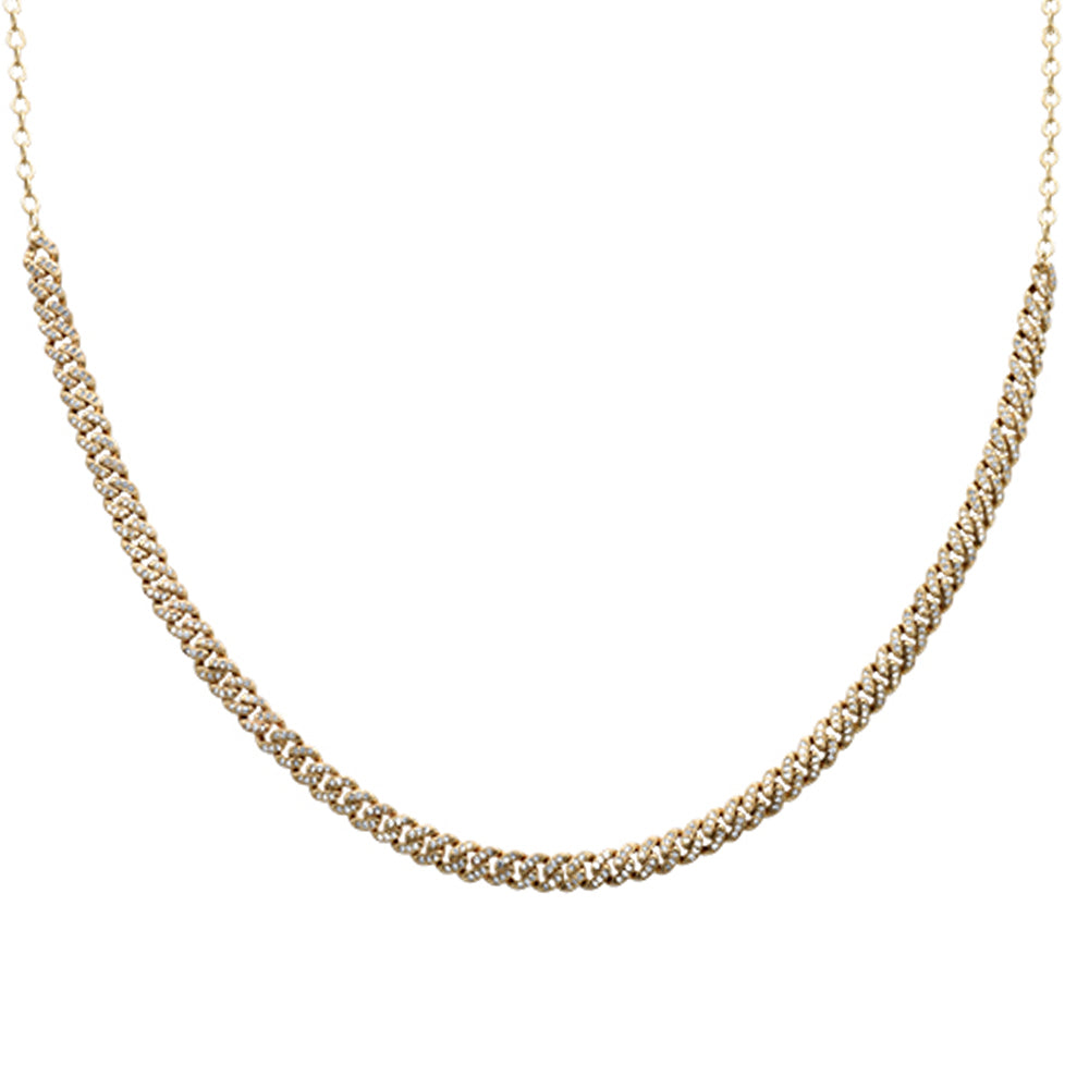 SPECIAL! .70ct G SI 14K Yellow Gold Diamond Cuban Chain with Extension Necklace 8" + 8" Extension